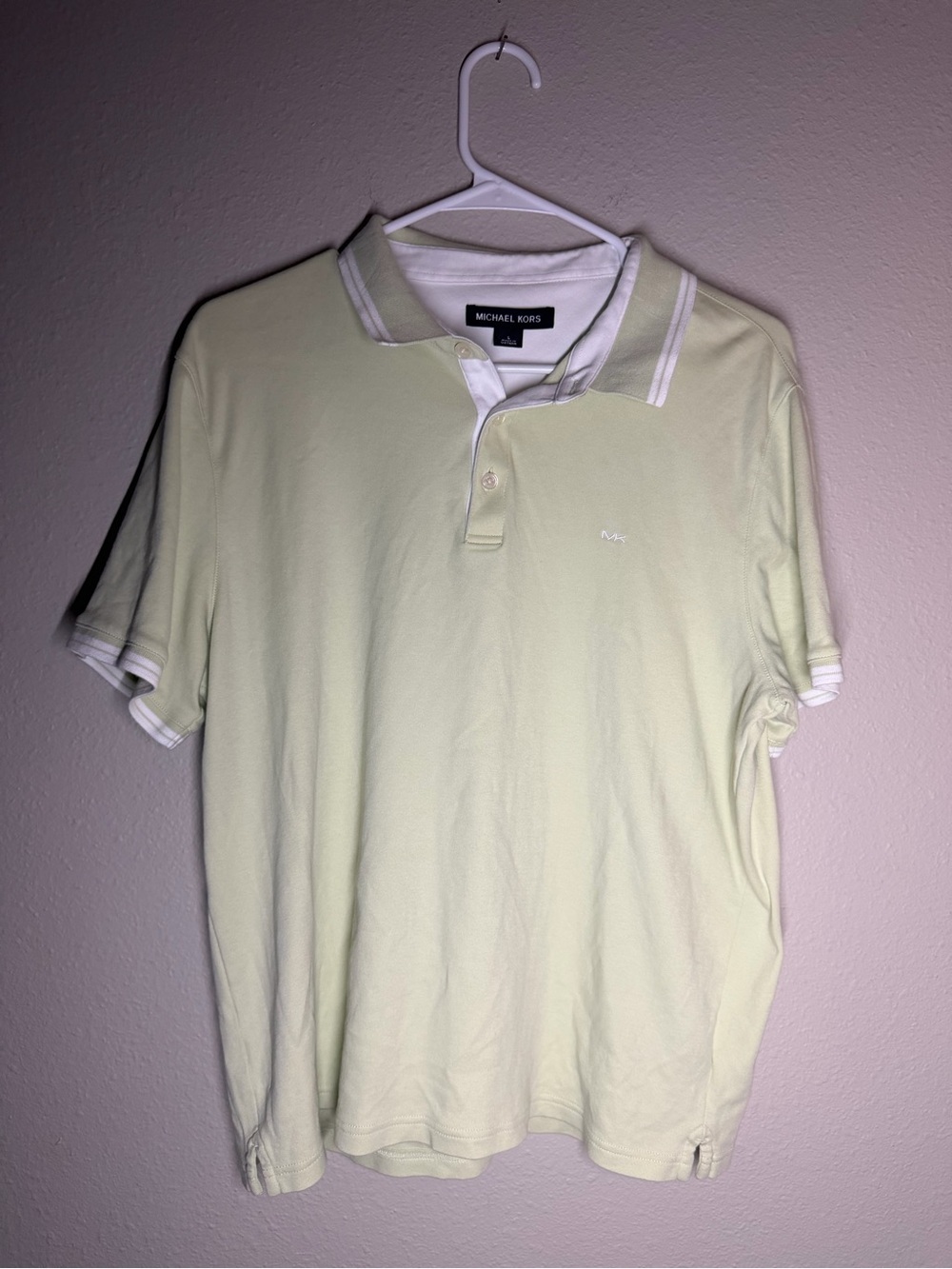 Michael Kors Men's light green Polo with White Trim